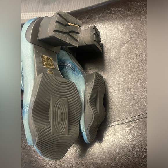 L'Artiste Spring Step Artsy Blue Leather Shooties Unique Booties Womens Size 40 - Picture 6 of 9